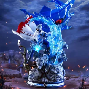 HOT Naruto 6th Generation CS Flag Kakashi Handmade Scene Anime Model Trendy Play Statue Ornament Gift