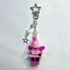 Cratoon Star Bat Keychain Anime Backpack Accessory Building Blocks Keyring Personalized