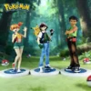 18cm PokéMon Ash Ketchum/Misty/Brock PVC Statue Desktop Model Collectible Figure