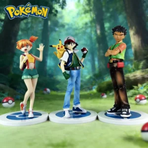 18cm PokéMon Ash Ketchum/Misty/Brock Action Figures Pvc Statue Desktop Ornament Collection Model Toys Gifts For Fans
