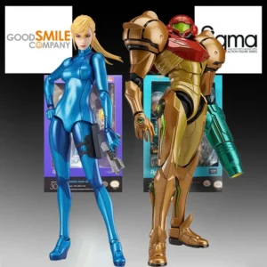 GSC Genuine Figma Anime Figure Samus Aran & Zero Suit Samus Action Figure Toys for Boys Kids Gift Collectible Model Ornaments