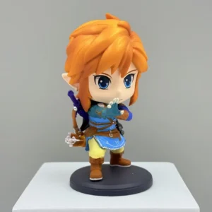The Legend Of Zelda Q Version Anime Figure Link Zelda Mipha Mini Kawaii Sitting Toys Desktop Car Ornaments Model Toys Gifts