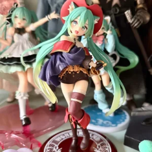 Tale Wonderland Miku Puss in Boots Hatsune Miku Desktop Cute Action Figure Anime Figurine Kawaii Girl Model Toy Adorable Decor