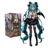 Anime Figurine 19cm Little Devil Hatsune Miku Xiaoyuan Bear Action Model Collectible Figure