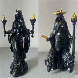 Festival Collectible Ornament Halloween Dark Goddess Statue Resin Hecate Artemis Figurine Retro Magician Decor Dark Fantasy
