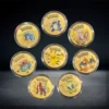 Pokemon Commemorative Coin Metal Coins Anime Charizard Pikachu Golden Collectible Figure