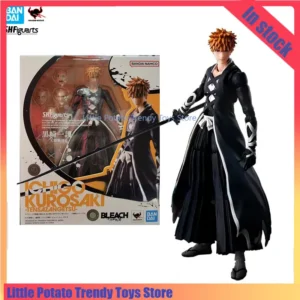 In Stock Original BANDAI S.H.Figuarts SHF Death God Kurosaki Ichigo Tensu Zangetsu Anime Model Action Figure Toy Collection Gift