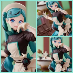 21cm Hatsune Miku Figure Chocolate Chef Kitchen Collection Luminasta Series Collectible Toy Model Gift for Kids And Fans