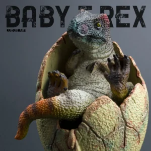 In Stock Hatching Dinosaur Egg Solid Figure Jurassic Baby T Rex Velociraptor Hand Painted Realistic Model Desktop Decor Toy