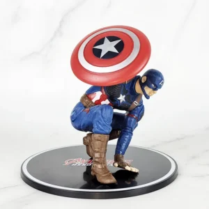 Marvel Action Figures Hulk Capain America Ironman Spider man Model Collecion With Base 10-13CM