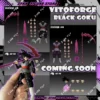 VitoForge Studio Black Goku Anime the Scythe Lord Dragon Ball Collectible Figure