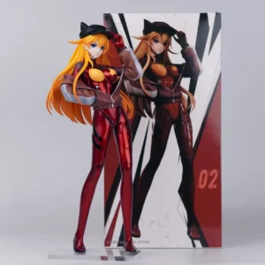 Asuka Langley Cat Ear Hat Plugsuit Evangelion Anime Figure Collectible Model Desktop Decoration Statue Gift For Anime Fans Gift