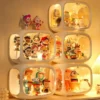 1/2/3/4 PCS Acrylic Organizer Box Display Case with LED Lights for Collectibles