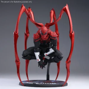New Spider-Man doll, premium PVC black and red Spider-Man Mess Toys, anime-style action doll, suitable for collection and as a g