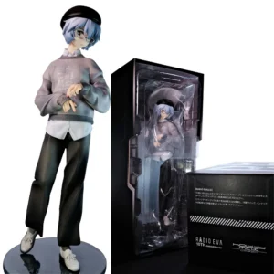22CM NEON GENESIS EVANGELION Ayanami Rei Figure Ver.RADIO EVA Fashion Shirt Hat Dress Up Model Toy Gift Collection Aciton Figure