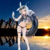Vibrant Blue File Swimsuit Arona & Plana Decorations Ideal of Two-Dimensional Collectible Figure