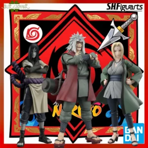 100% Authentic Bandai S.H.Figuarts Series Jiraiya, Tsunade, Orochimaru – Legendary Sannin Articulated Figure Toys