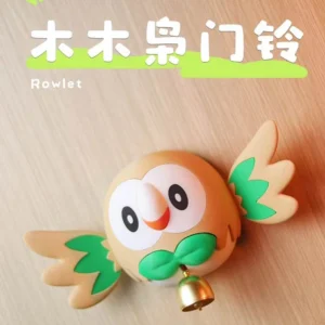 Pokemon Rowlet Doorbell Cute Anime Figure Hanging Bell Ornament Home Door Decor For Anime Fans Collectors Pokemon Enthusiasts