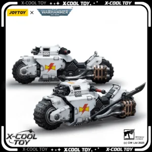 JOYTOY Warhammer 40K White Scars Action Figure 1/18 Raider-pattern Combat Bike Articulated Joints Models Collection Statue Toys