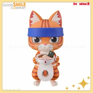 In Stock Original GSC Nendoron 2535 Ramen Red Cat Bunzo Anime Figure Q-version Humanoid