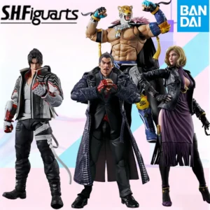 In Stock BANDAI Original S.H.Figuarts Tekken 8 KING KAZUYA JIN NINA SHF Action Figure Model Toy Gift for Kid Foam Box Packaging
