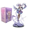 25CM Genshin Impact Keqing Swing a Sword Standing Hu Tao Model Collectible Figure