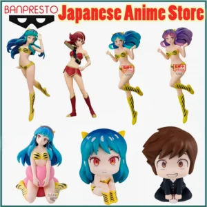 BANDAI Original BANPRESTO Glitter&Glamours Urusei Yatsura 22cm Lum Ronnie Anime Figure Action Figures Model Figurine Toy Look Up
