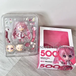 Anime Hatsune Miku 500 Sakura Figure Cute Hatsune Miku Change Face Model Handmade Action Figure Toy Christmas Gifts
