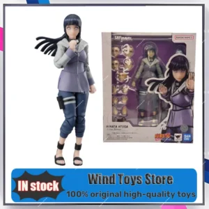 Original Bandai Naruto S.H.Figuarts SHF Hinata Hyuga Virtuous Byakugan Anime Figure Action Model Collection Toys Gifts