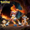 10cm Anime Pokemon Infernape Evolutionary Group PVC Statue Model for Collectible Figure