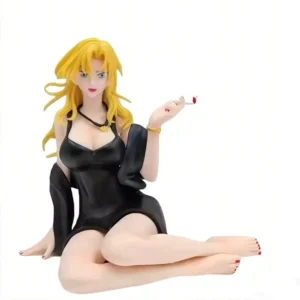 @​​Detective Conan Vermouth Side Sitting Pose 11cm Anime Figure Statue Desktop Decoration Gift​