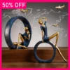 Collectibles Statues Luxurious Figures Handicrafts Literature Reading Girls Yoga Bedroom Decorations Room Collectible