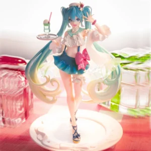 Hot 18CM Anime Hatsune Miku Figure Sweet Sweets Melon Soda Float Standing Figure Cute Toy Gift Collection Aciton Figure PVC Doll