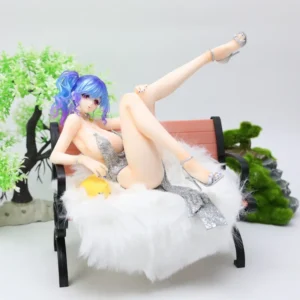 Hot Anime Azur Lane St. Louis GK Figure Sitting Chair Collectible Model PC Case Ornament
