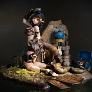 (In Stock) (W_4657) 19CM Eunectes Elite 2 Ver. Arknights Unpainted Unassembled Garage Kit GK Figure White Resin Model Kit