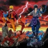 22cm Anime Naruto Uzumaki Uchiha Sasuke Action Statue PVC Collectible Figure