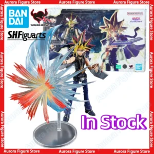 In Stock Bandai Yu-Gi-Oh S.H.Figuarts SHF Yu-Gi-Oh Duel Monsters Yami Yugi Anime Action Figures Toys Models PVC Gift Collector