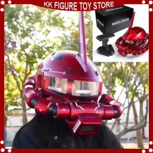 xingjie Zaku Wearable Helmet Cosplay Prop Replica With Water Slide Decals Base Usb Charging Cable Trendy Anime Figure Model toys