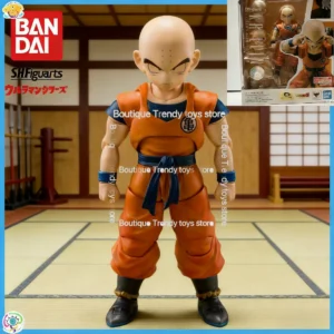 In Stock Bandai S H Figuarts Original Dragon Ball Krillin Doll Brand New Boxed Action Figure Anime Characters Model Garage