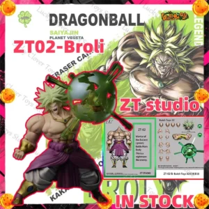 【IN STOCK】ZT STUDIO Dragon Ball Broly figures Shf Ancient Warrior ZT02 Broli Green Yellow Long Hair Action Figure Model Toys