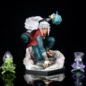 GK Naruto Jiraiya Action Figure Anime Shippuden Ninja Hama Sennin Statue With Shima Fukasaku Frog Toy Model Toy Collectible Gift