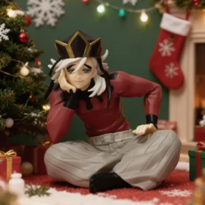 Winter New Arrival 10cm Doma Sitting Pose Anime Figurine Instant Noodle Press Collectible Model For Demon S-layer Christmas Gift