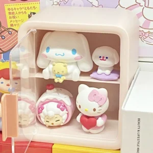 Miniature Display Box for Dollhouse Ornament Storage Q Version Anime Figure Model Toy Doll Display Stand for Dimoo Home