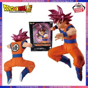 BANDAI Original BANPRESTO Dragon Ball MATCH MAKERS Goku Super Saiyan God Action Figures Model PVC Statue Toy Kids Festival Gifts