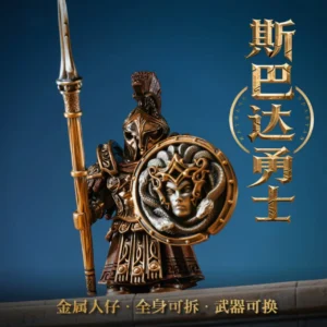 European Greek Spartan Warrior MOC Building Blocks Exquisite Model Detachable Metal Magnetic Bricks Toys Ornament