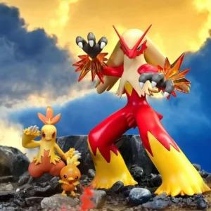 Anime Pokemon Figure Blaziken Evolutionary Group Pvc Action Figures Collection Model Toys Gifts