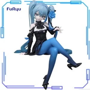 In Stock FuRyu Original Genuine Vocaloid Hatsune Miku Flower Fairy Green Rose 14cm Anime Model Toys Noodle Stopper Figure Gift