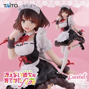 18cm Genuine TAITO Saekano: How to Raise a Boring Girlfriend Megumi Kato maid outfit Anime Action Figure Model Toys Gift