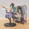 Naruto Sasuke Anime 20CM Uchiha Cartoon PVC Figurine Desk Decoration Model Dolls Collectible Figure