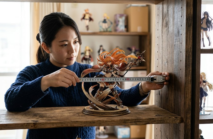 Collector measuring anime figure shelf fit